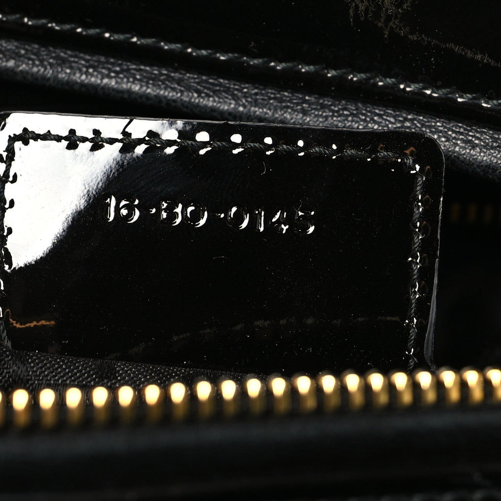 Patent Cannage Large Lady Dior Black