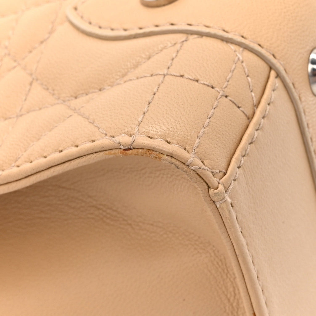 Lambskin Cannage Soft Lady Dior East West Beige