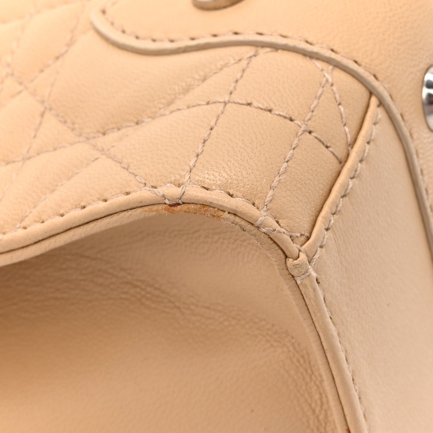 Lambskin Cannage Soft Lady Dior East West Beige