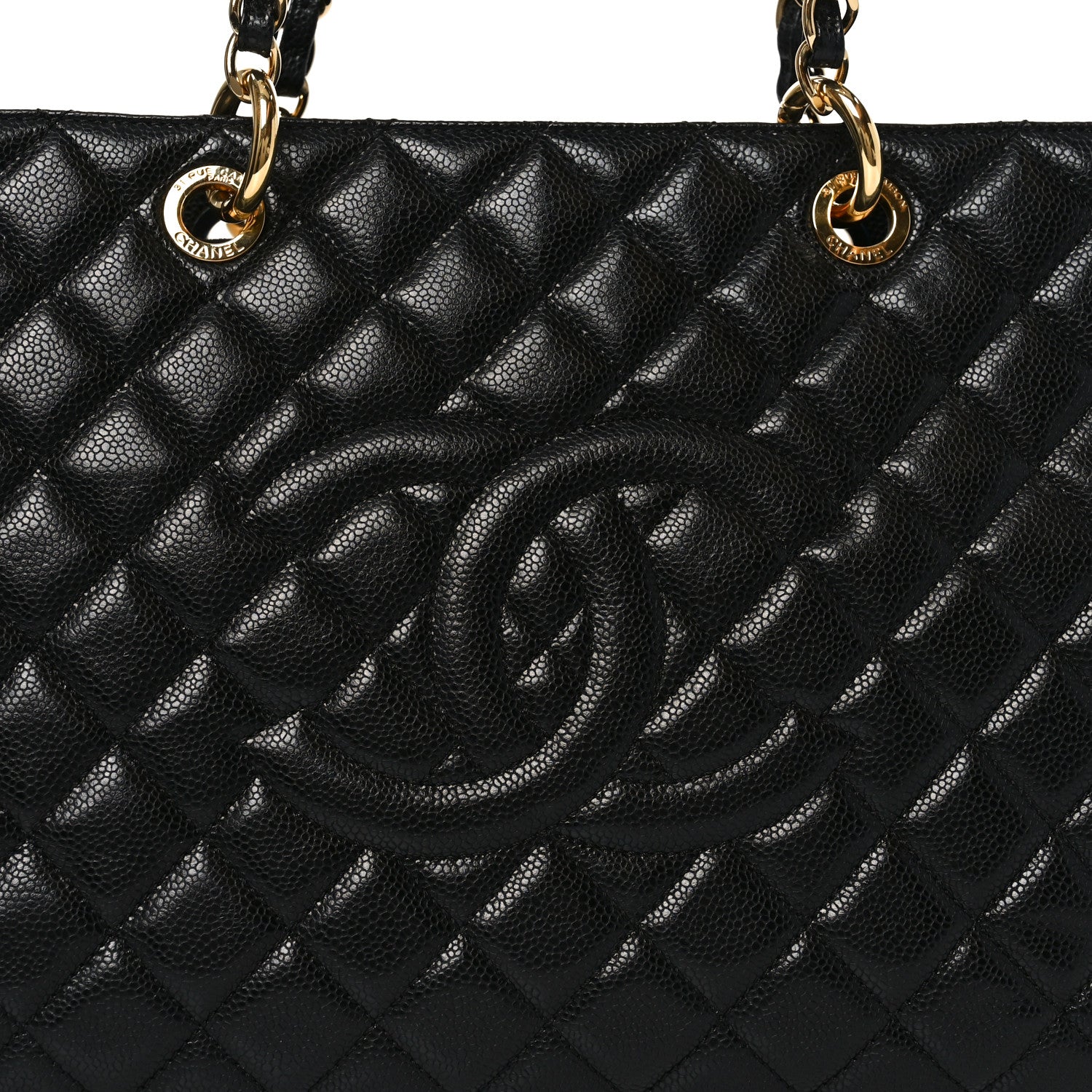 Caviar Quilted XL Grand Shopping Tote GST Black