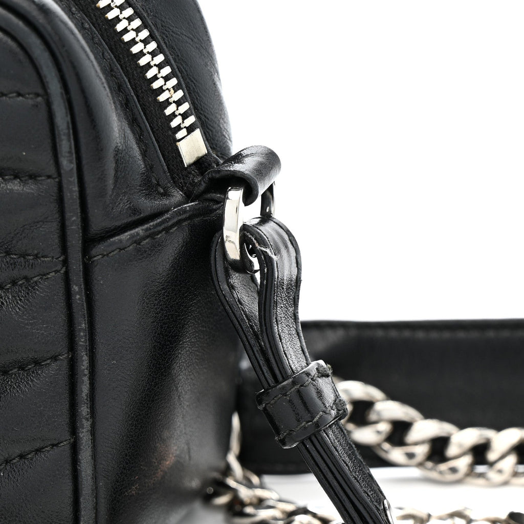 Soft Calfskin Diagramme Camera Bag Black