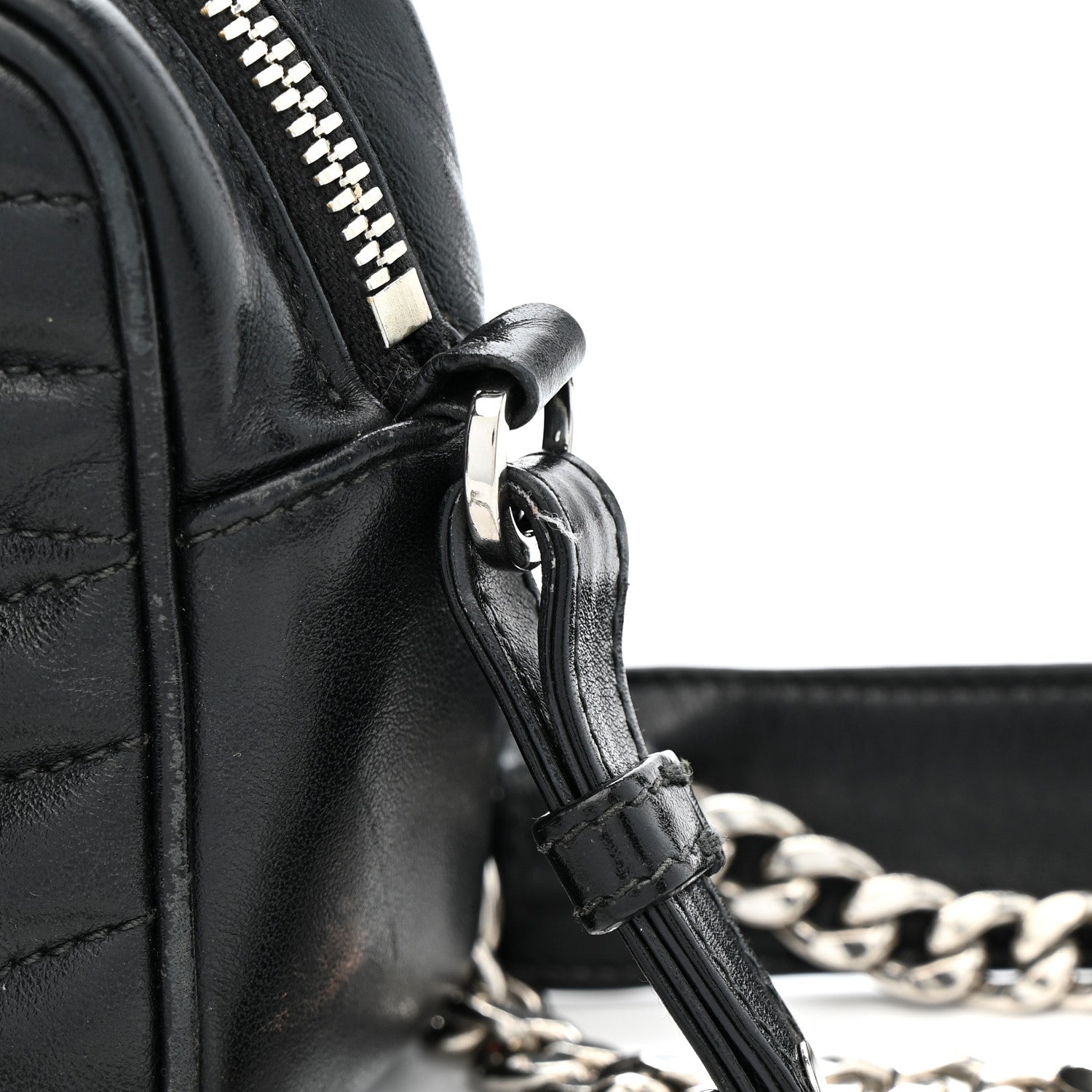 Soft Calfskin Diagramme Camera Bag Black
