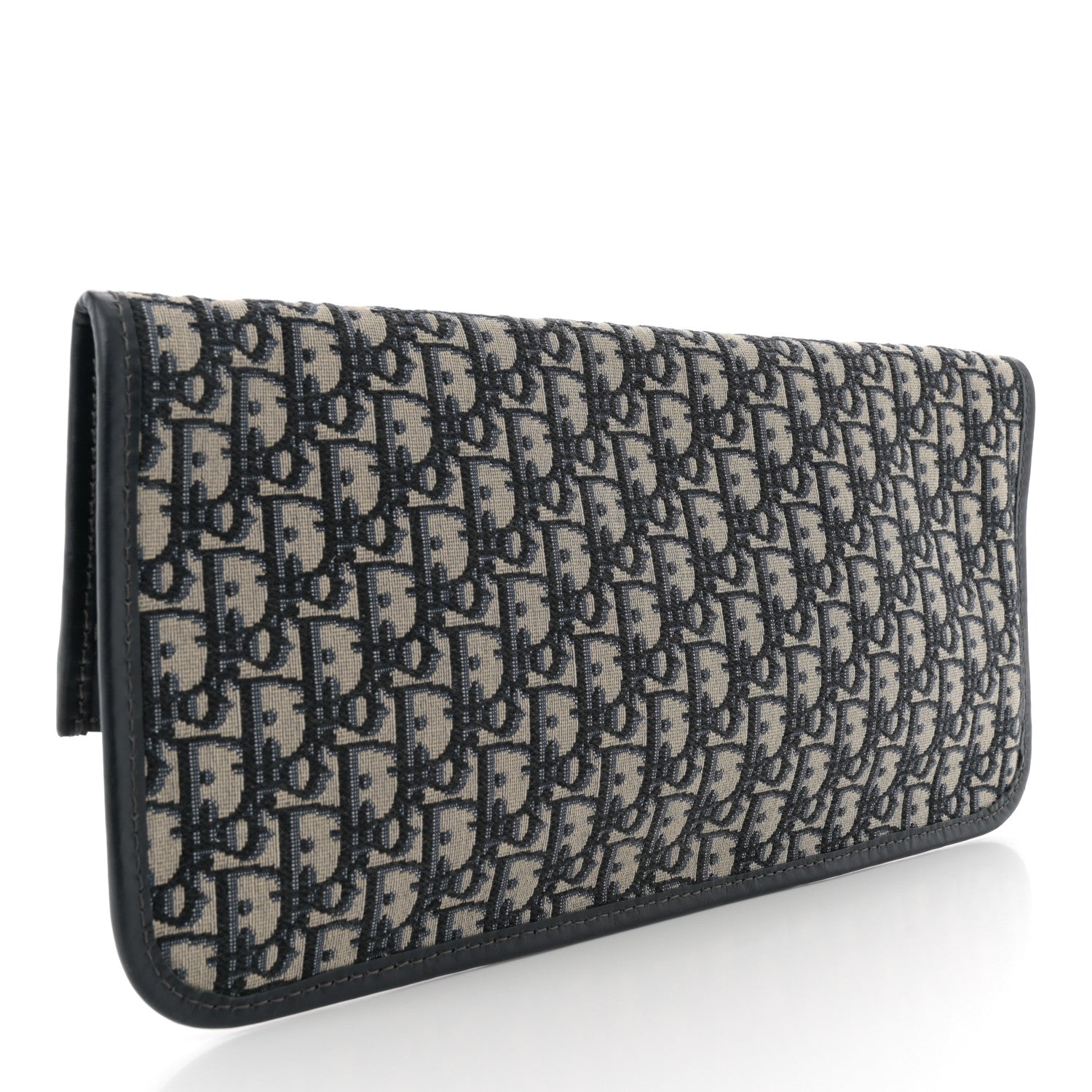 Oblique Fold Over Clutch Blue