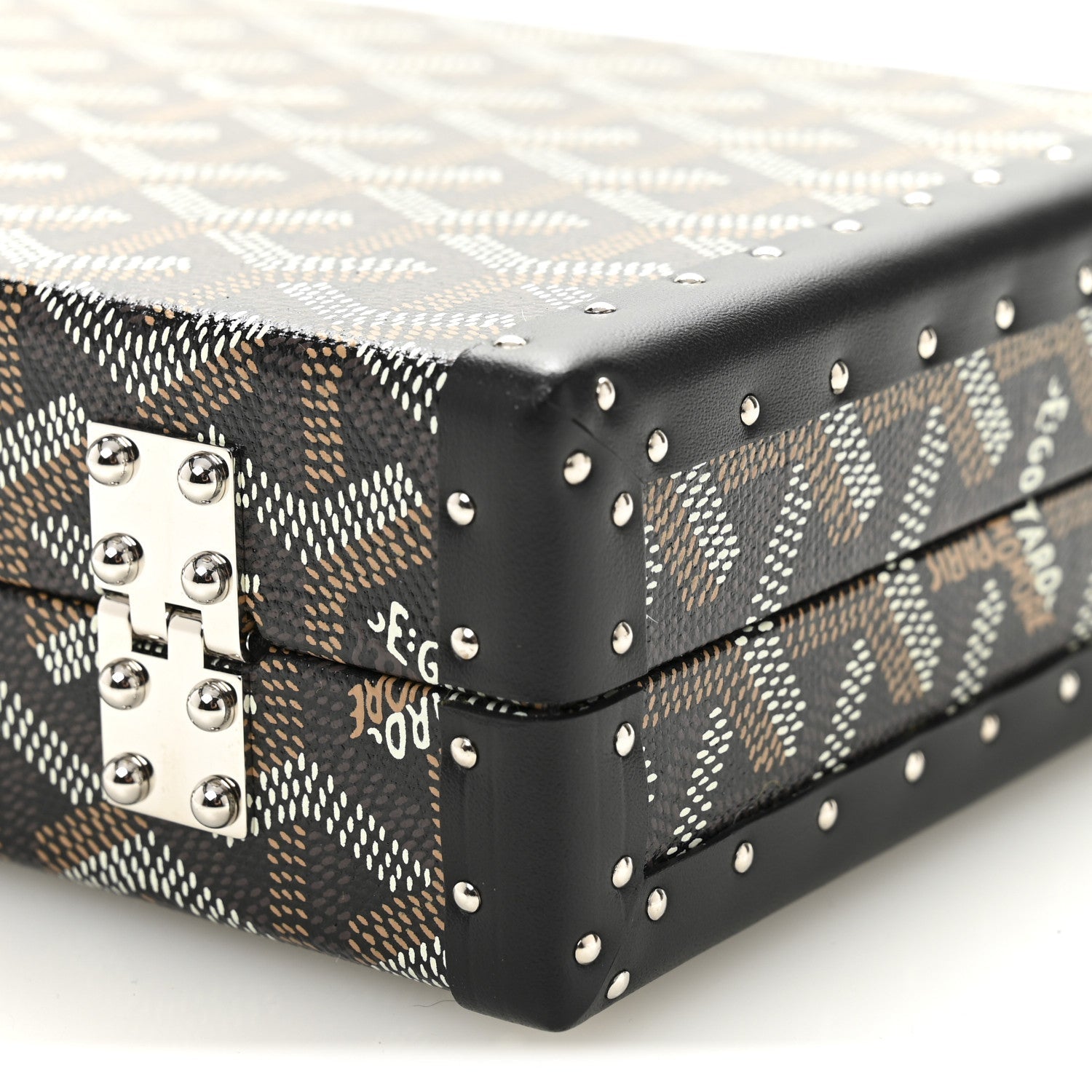 Goyardine Minaudiere Trunk Bag Black