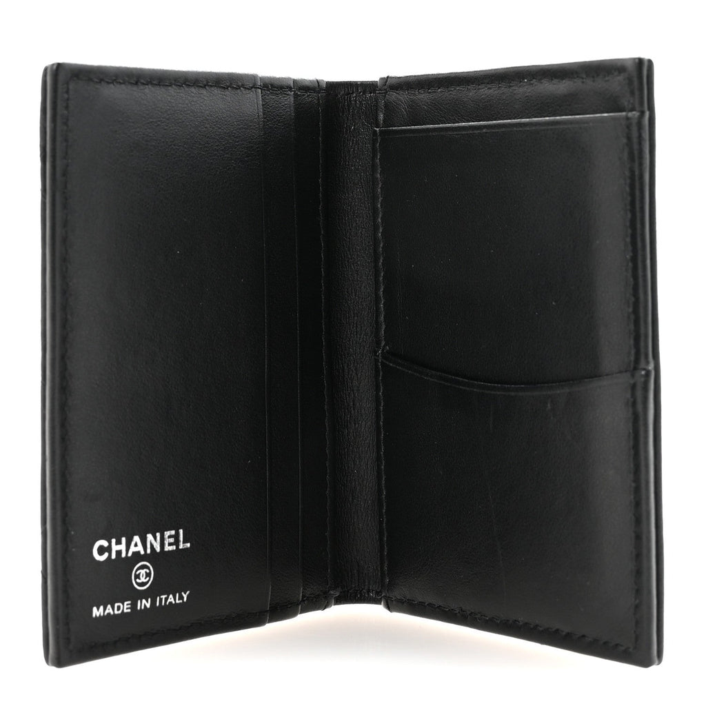 Calfskin Quilted  Holder Wallet So Black