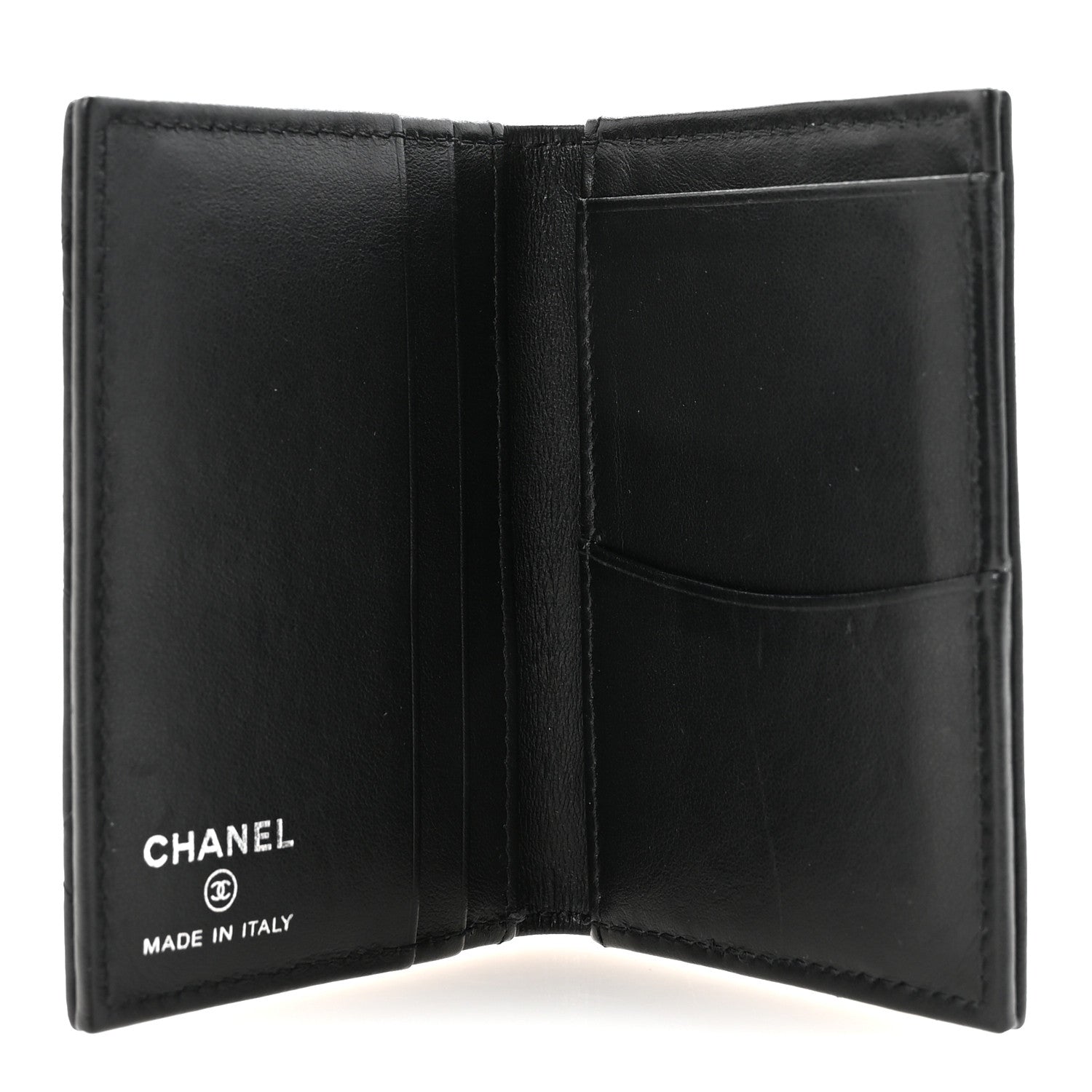 Calfskin Quilted  Holder Wallet So Black
