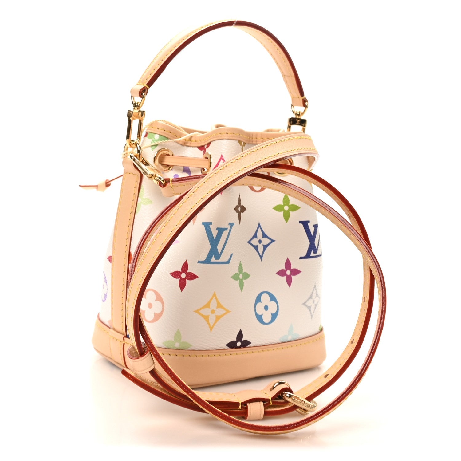 LV X TM Monogram Multicolor Nano Noe NV White