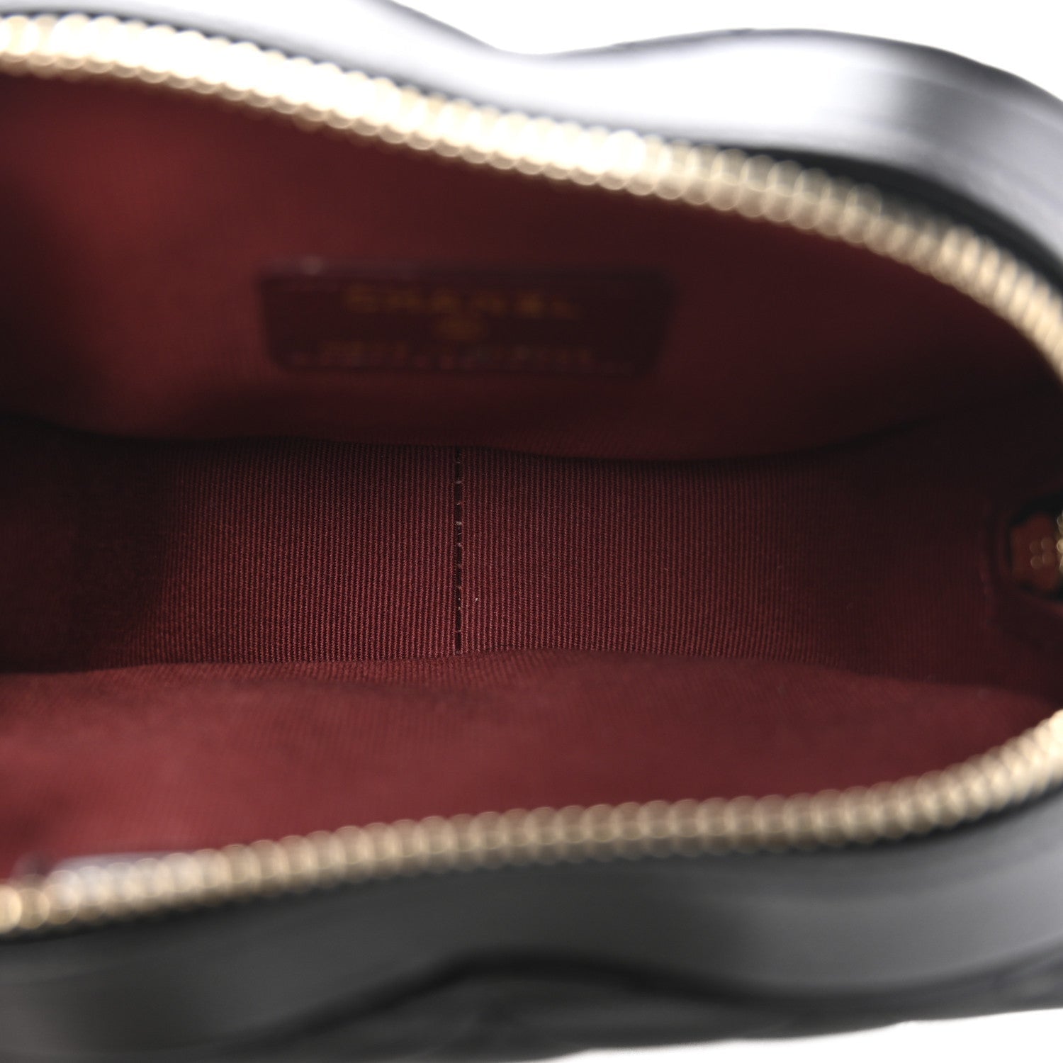 Lambskin Quilted CC In Love Heart Clutch With Chain Black