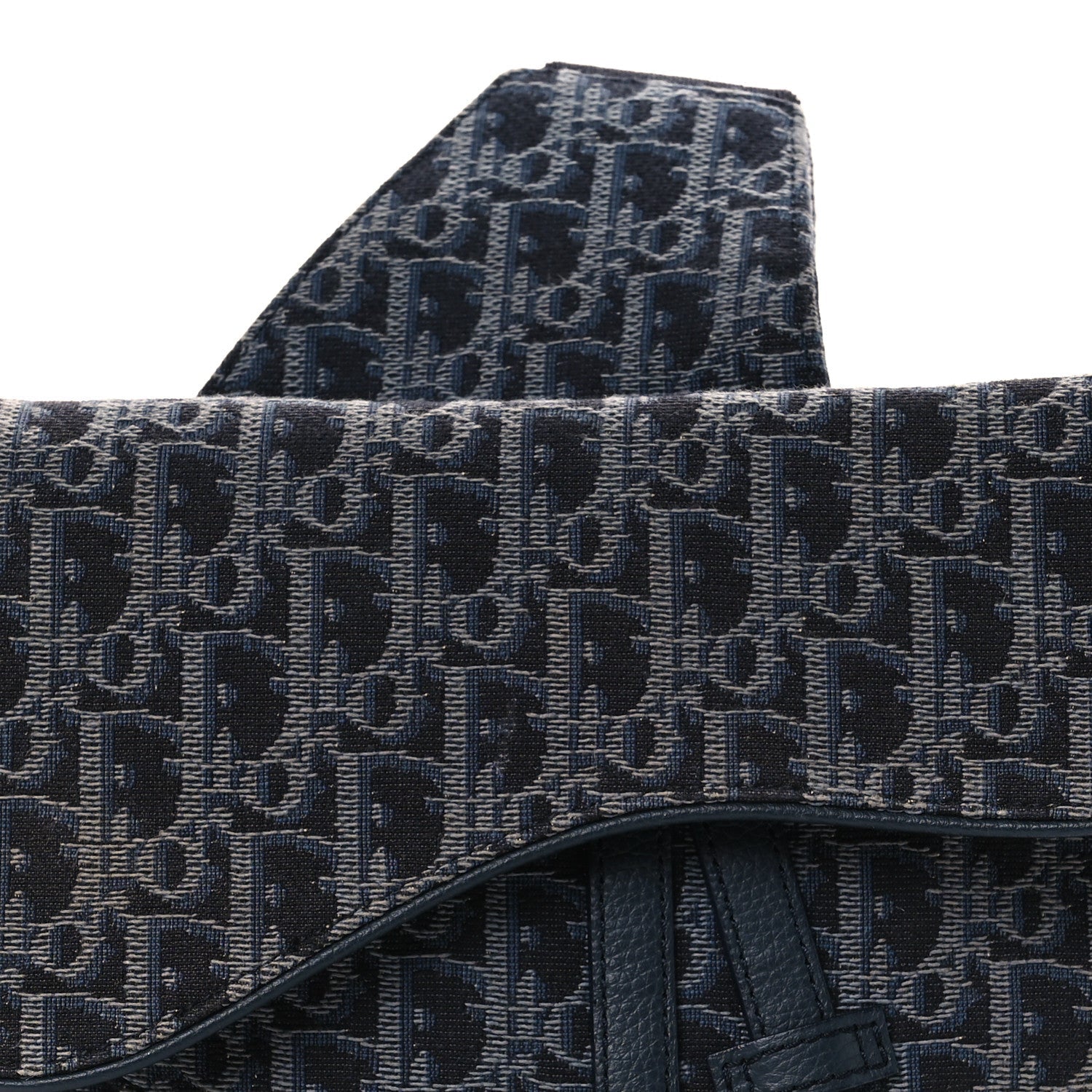 Oblique Mens Saddle Bag Black Blue