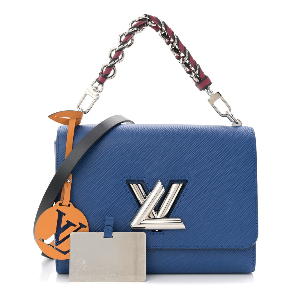 Epi Twist Braided Strap Shoulder Bag MM Bleu Roi