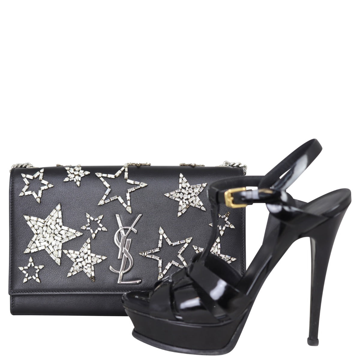 Saint Laurent Crystal Star Kate Chain Bag Medium