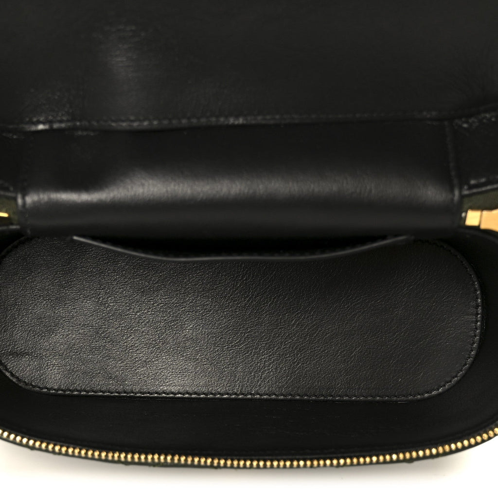 Lambskin Quilted Mini Gaby Vanity Case Olive Wood