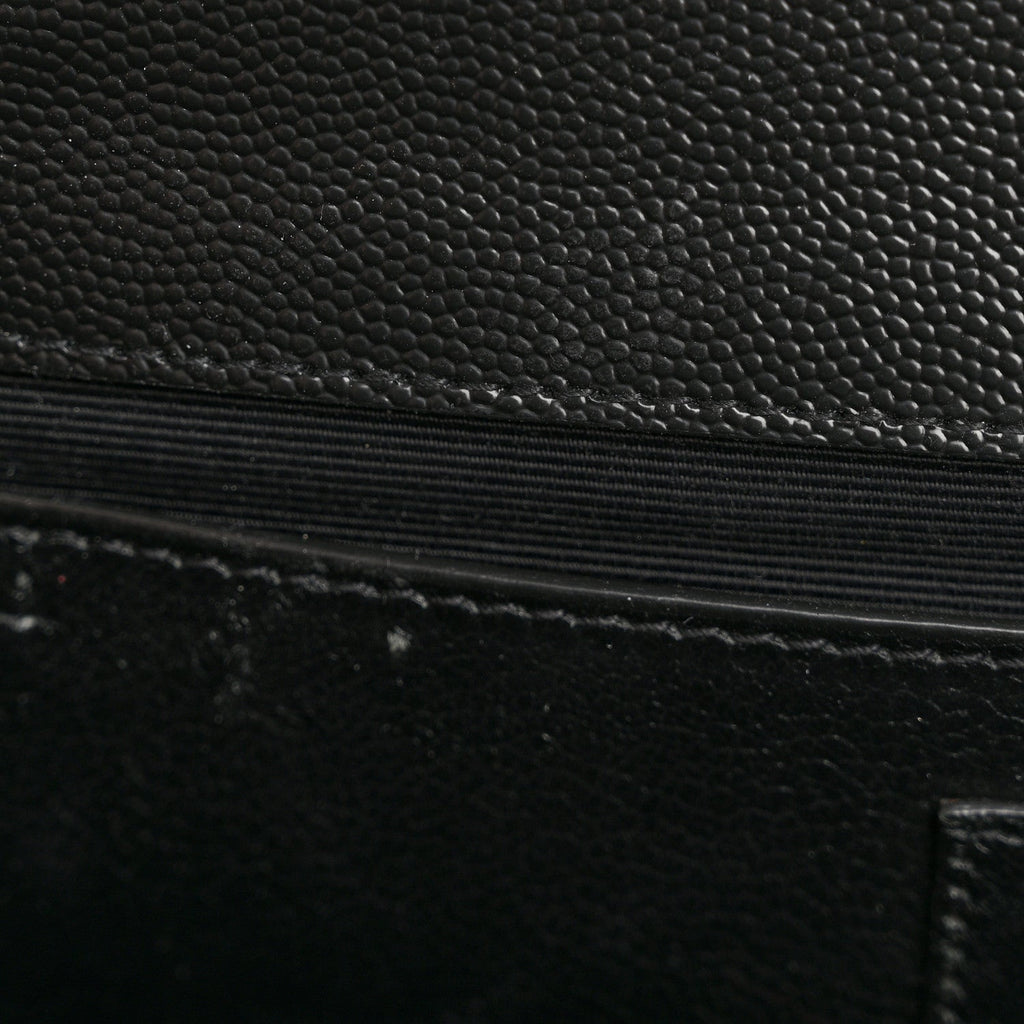 Grain De Poudre Textured Mixed Matelasse Triquilt Medium Monogram Satchel Black