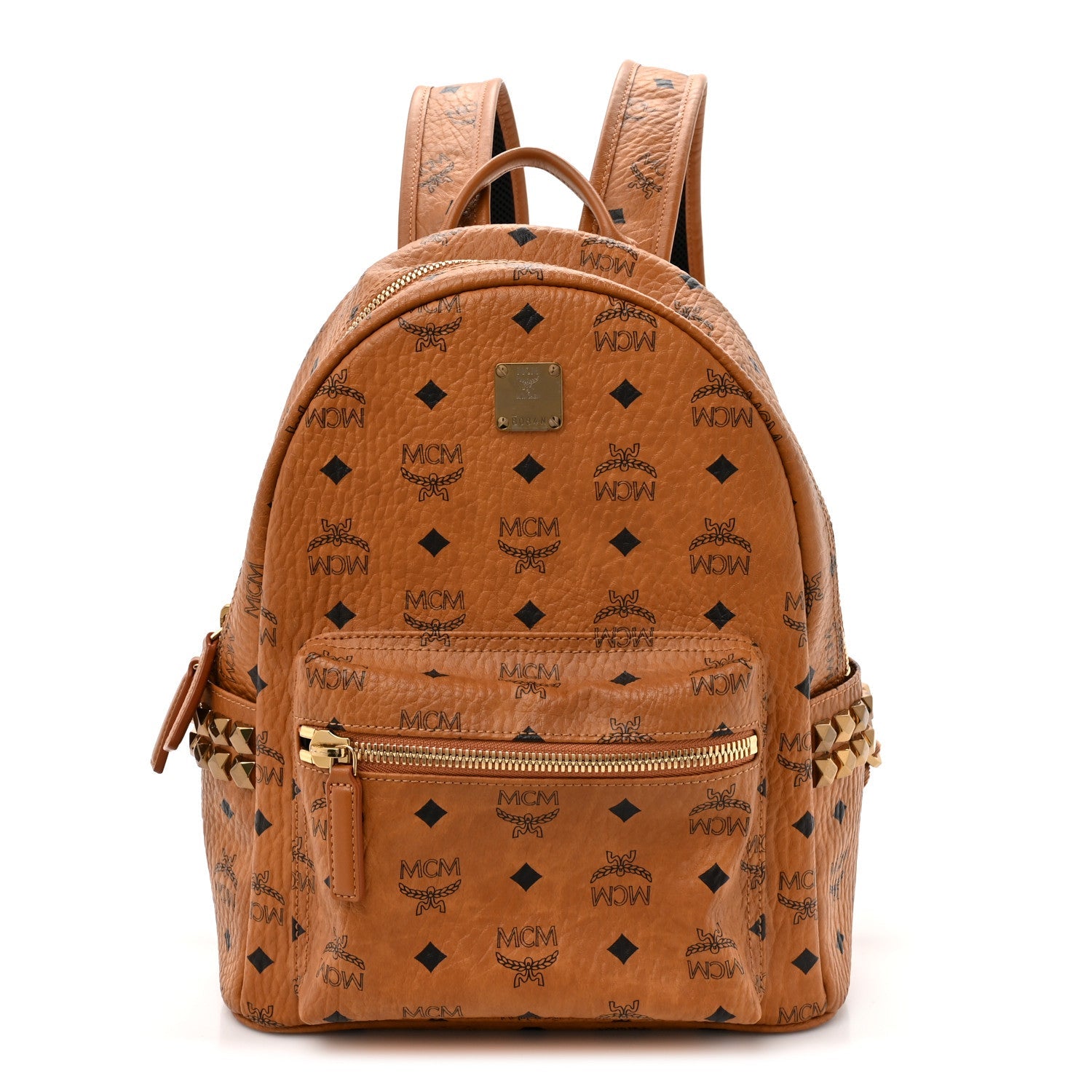 Visetos Small Side Stud Stark Backpack Cognac