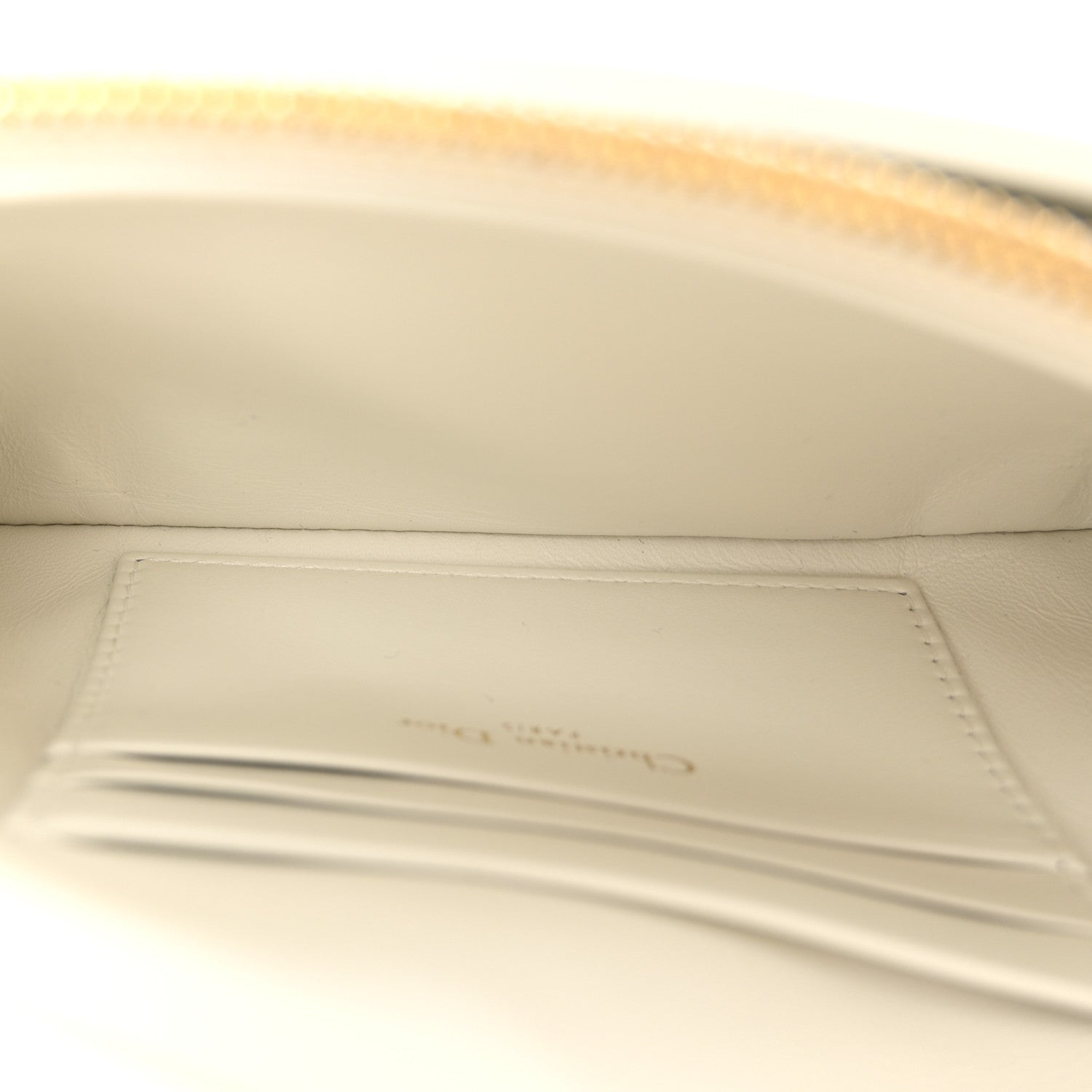 Lambskin Macrocannage Lucky Star Studded Caro Pouch Latte