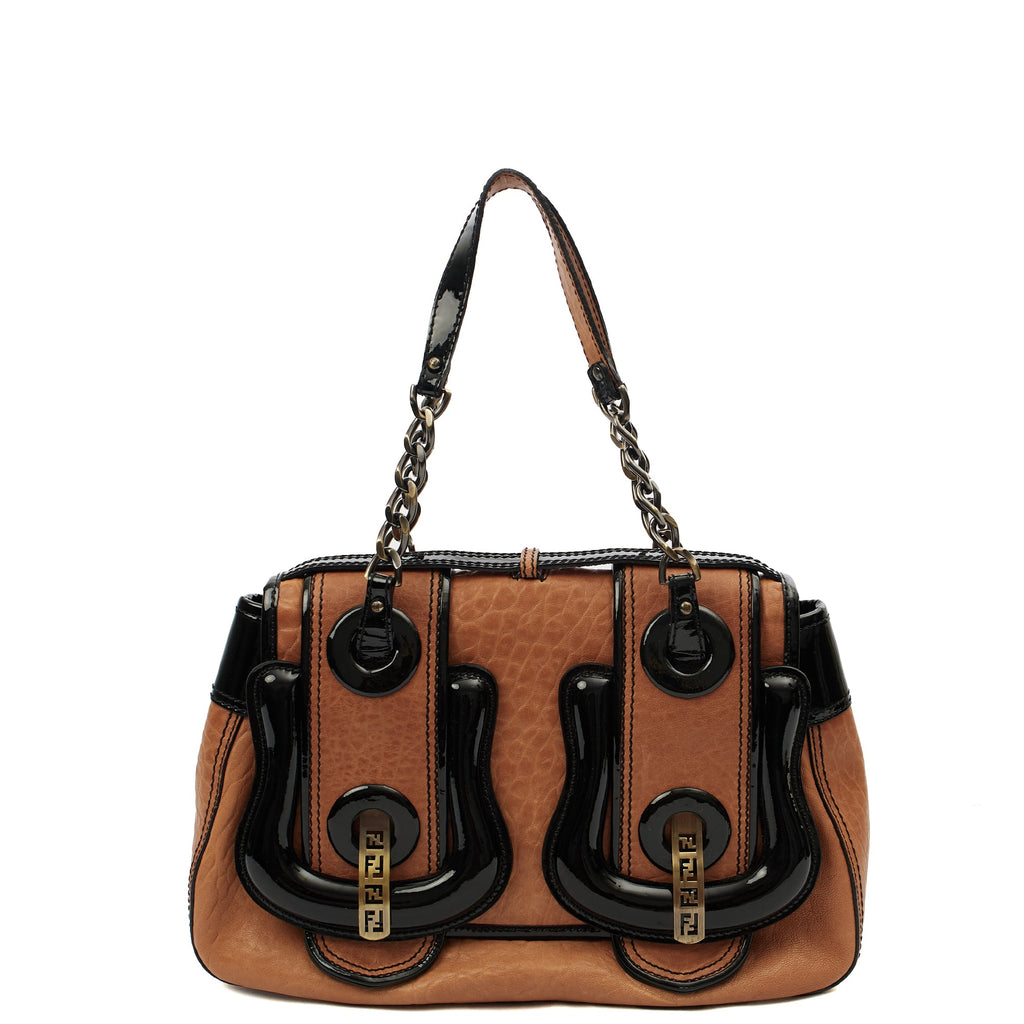 Fendi Shoulder Bag B Buckle Shoulder Bag in Brown, Leather