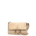 Chloe Cross Body Faye - Wallet on Strap in Motty Grey, Calfskin Leather