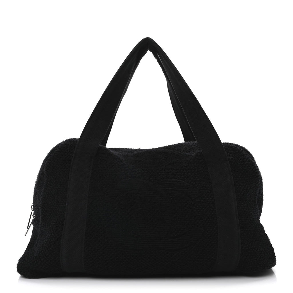 Terry Cotton CC Beach Duffel Towel Set Black