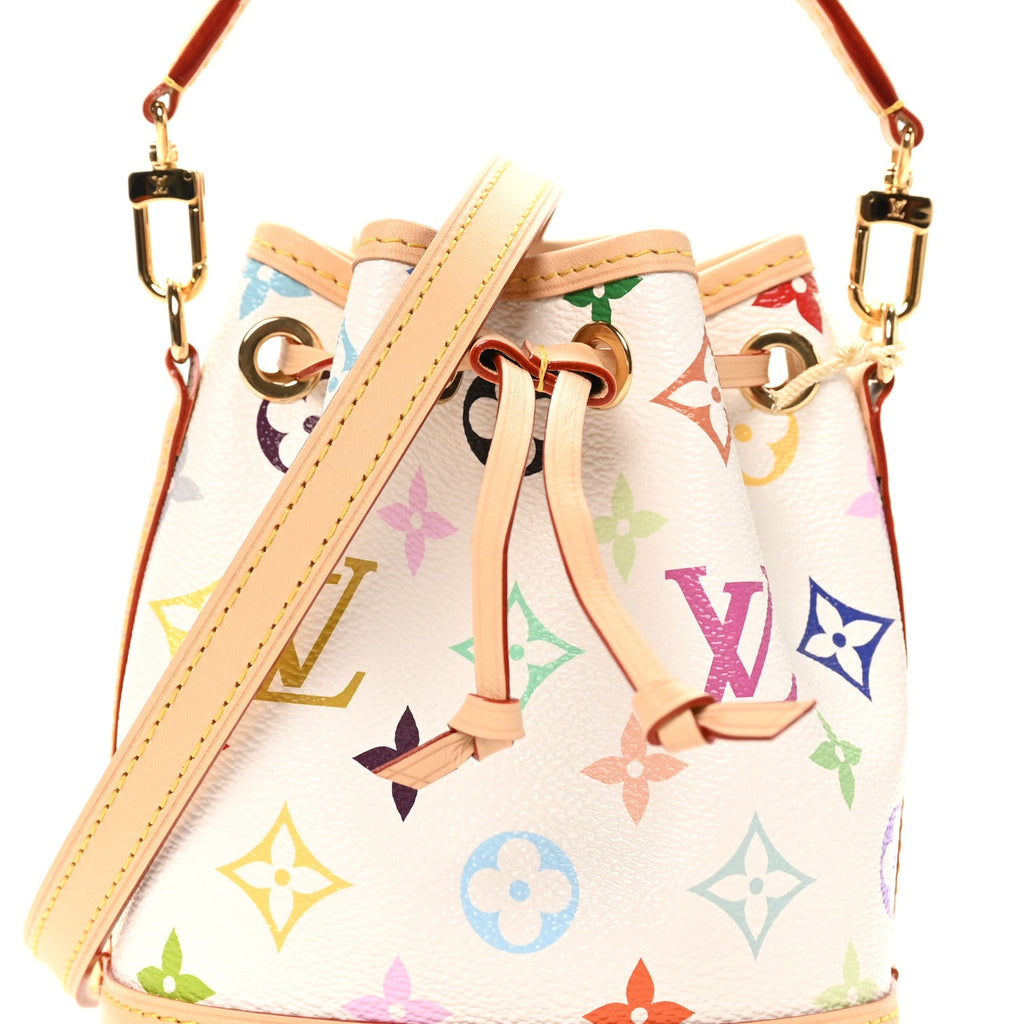 LV X TM Monogram Multicolor Nano Noe NV White
