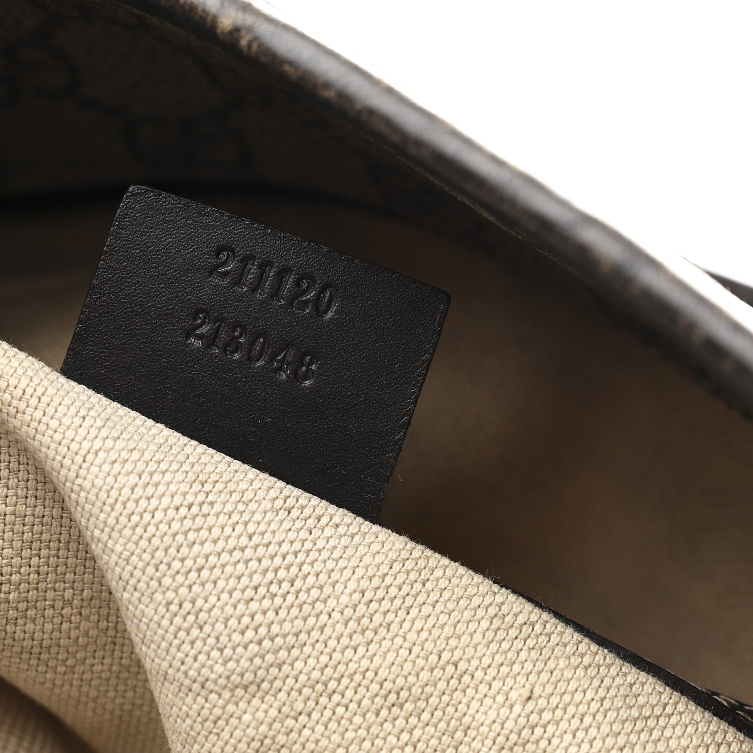 GG Supreme Monogram Large Zippered Shopping Tote Dark Brown