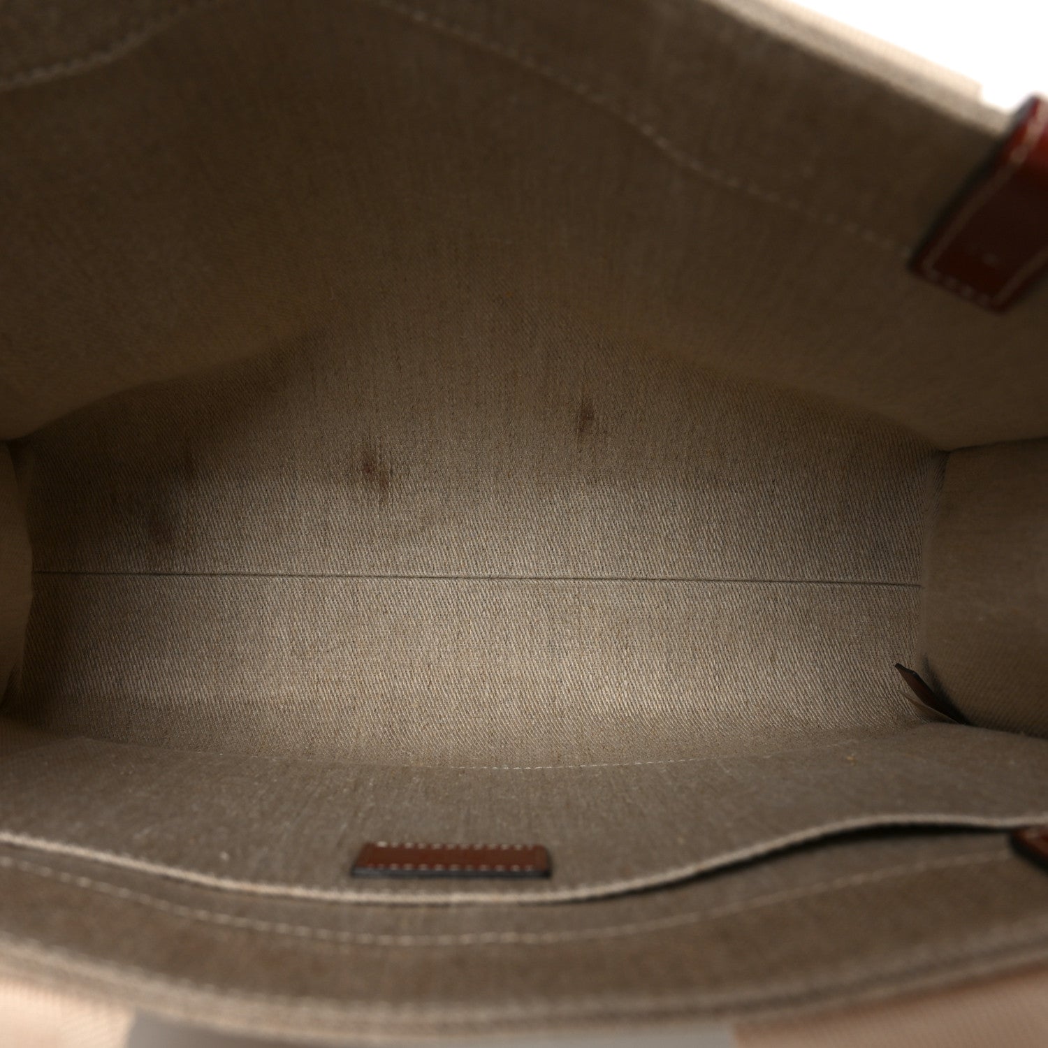 Cotton Calfskin Medium Woody Ribbon Tote White Brown