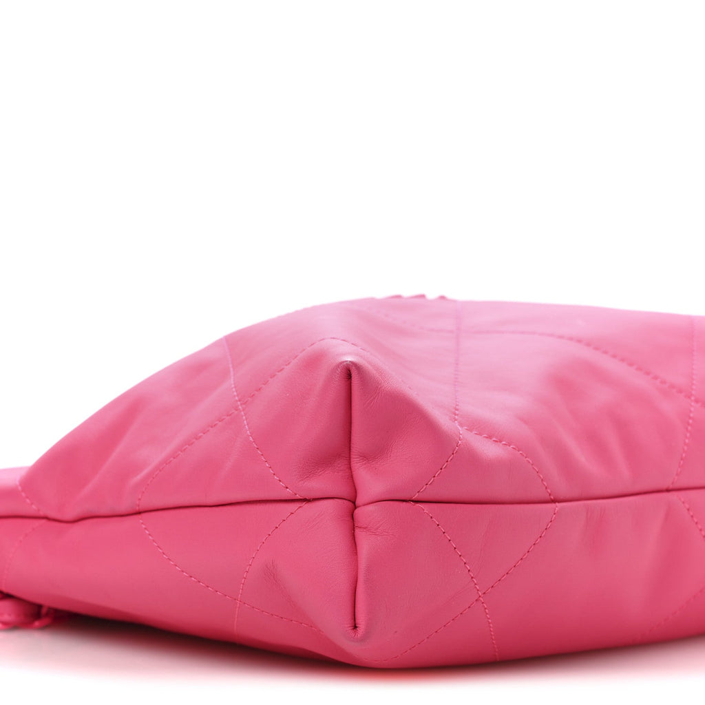 Matte Calfskin Quilted Monochrome Small Chanel 22 Fuchsia