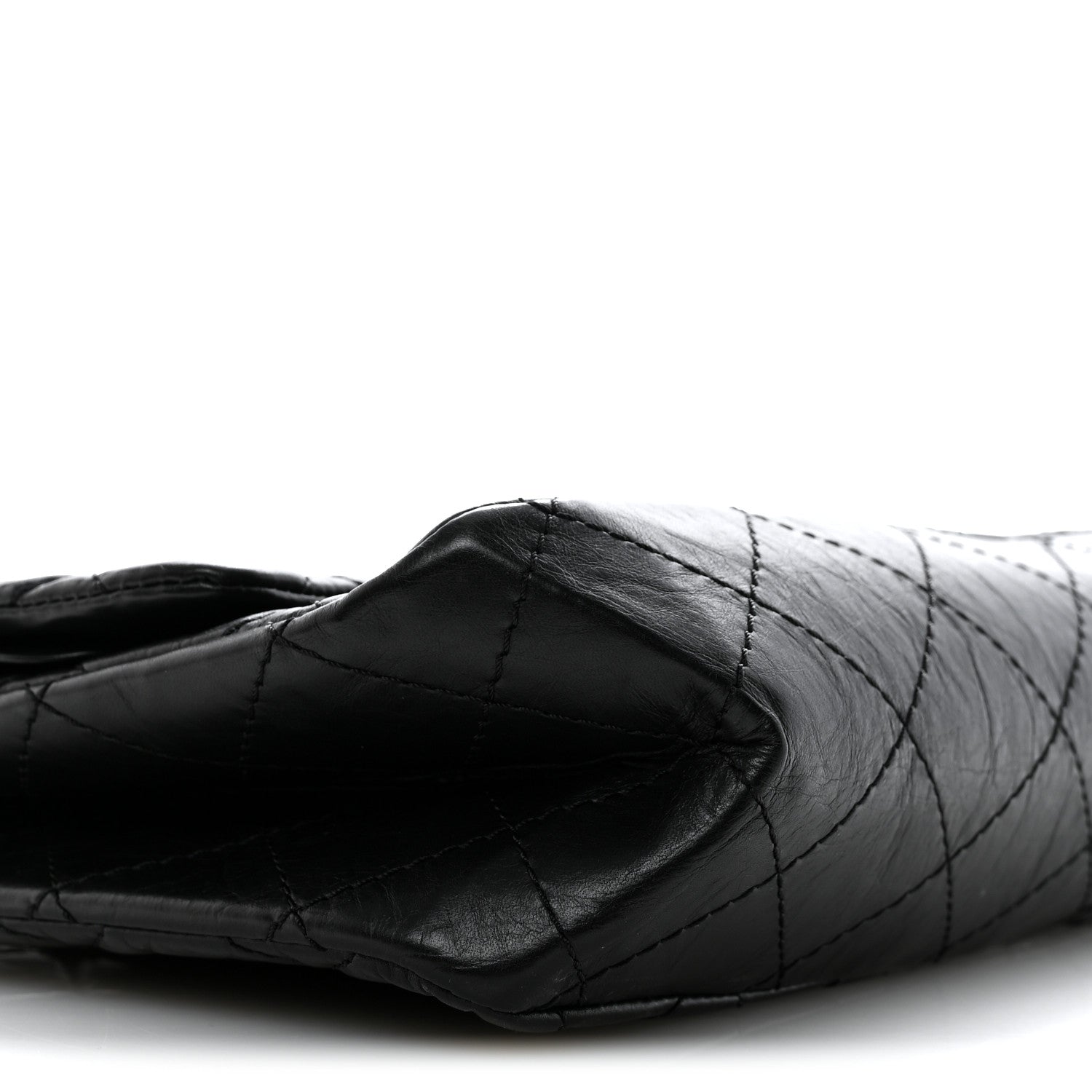 Aged Calfskin Quilted 2.55 Reissue 227 Flap Black