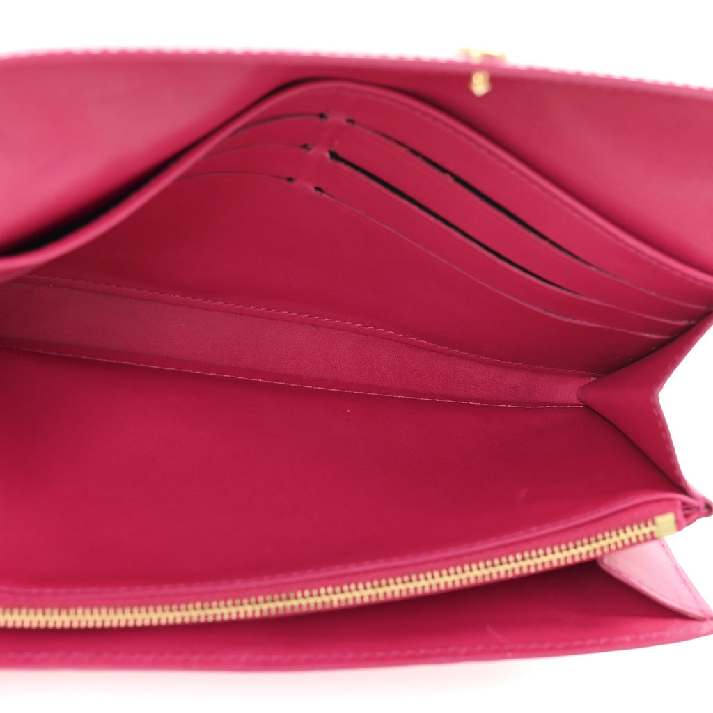 Vernis Ikat Sarah Wallet Rose Velours