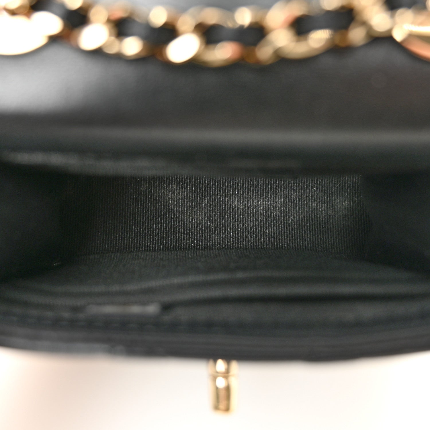 Lambskin Quilted Trendy CC  Holder On Chain Black