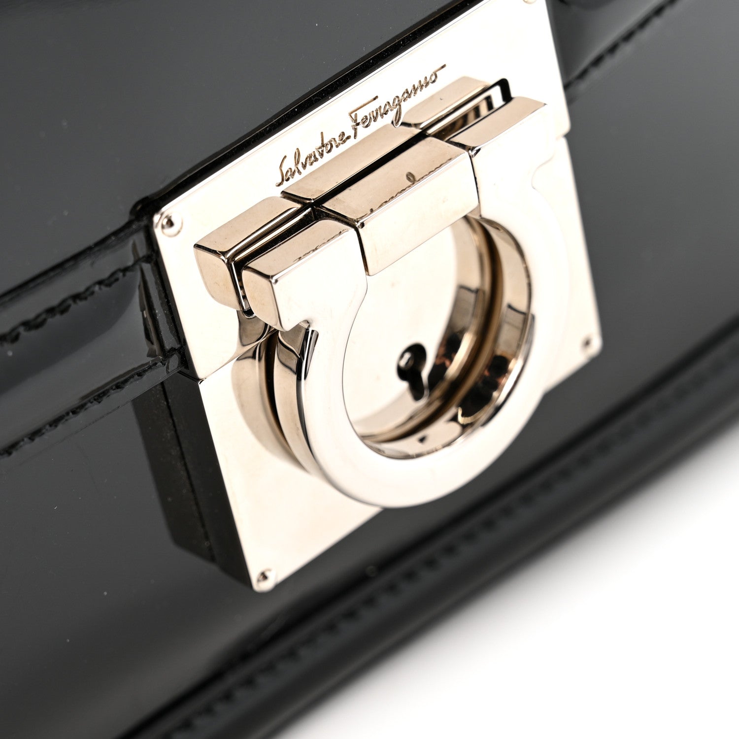 Patent Jody Shoulder Bag Black