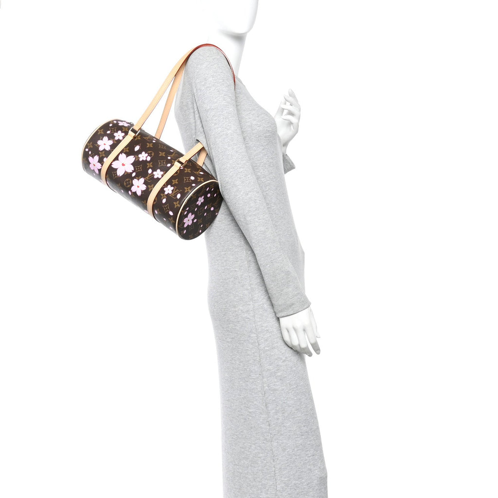LV X TM Monogram Cherry Blossom Papillon Sakura Brown