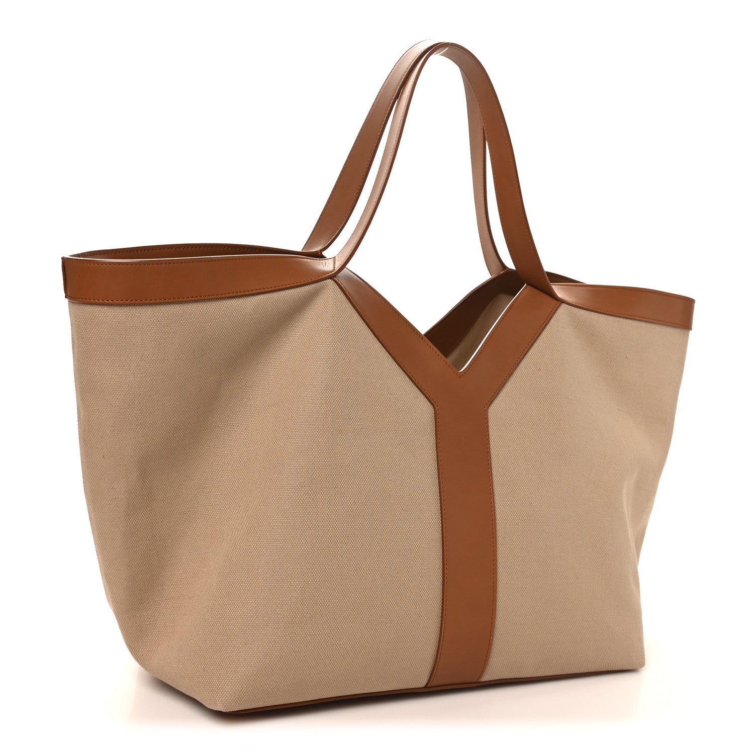 Canvas Calfskin Y Tote Desert Dust Brick
