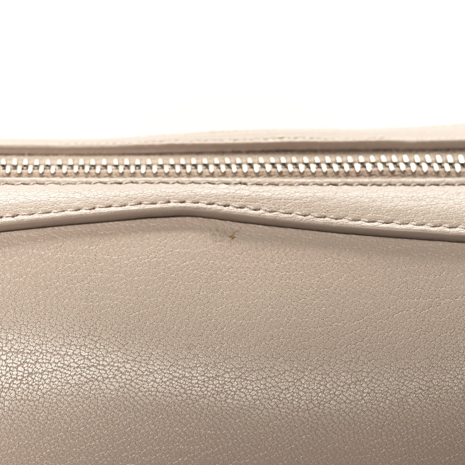 Shiny Goatskin Medium Le Teckel Bag Grege