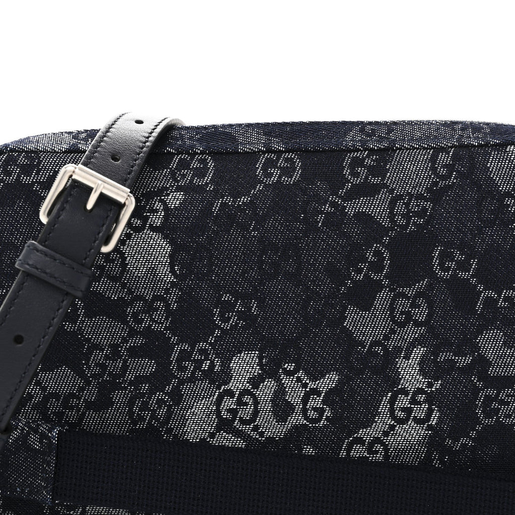 Denim GG Monogram Camouflage Small Crossbody Bag Blue