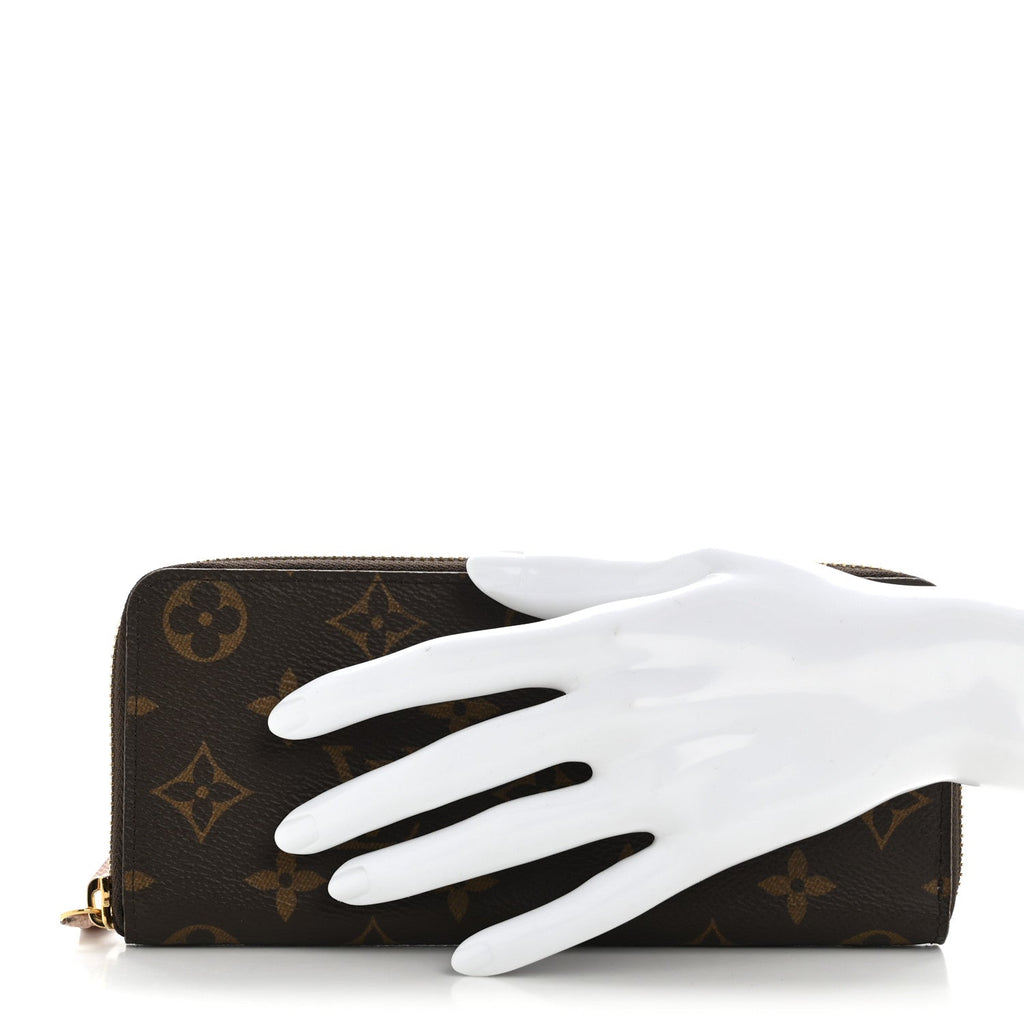 Monogram Clemence Wallet Rose Ballerine