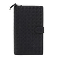Nappa Intrecciato Continental Snap Wallet Grey
