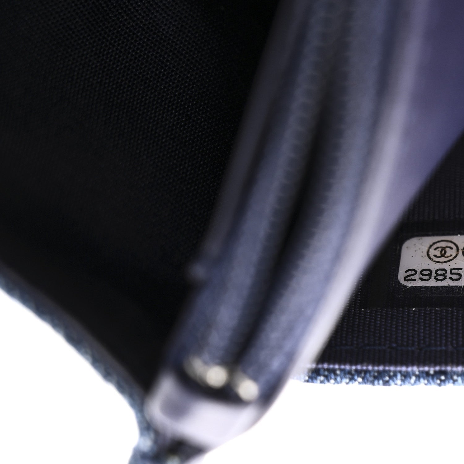 Denim Quilted Chanel 19 Wallet On Chain WOC Blue