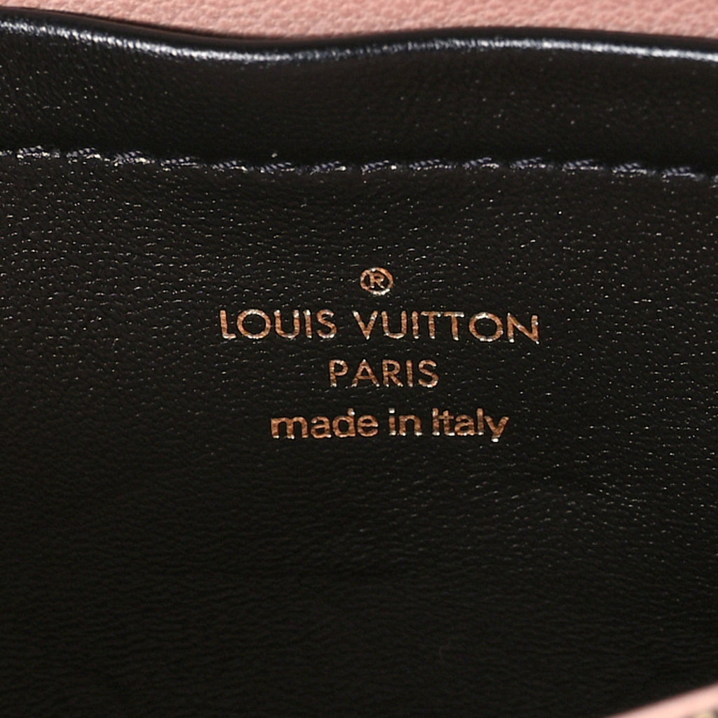 Lambskin Embossed Monogram Pochette Coussin Crossbody Black