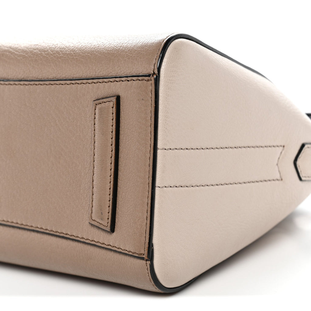 Sugar Goatskin Mini Tri-Color Antigona Linen