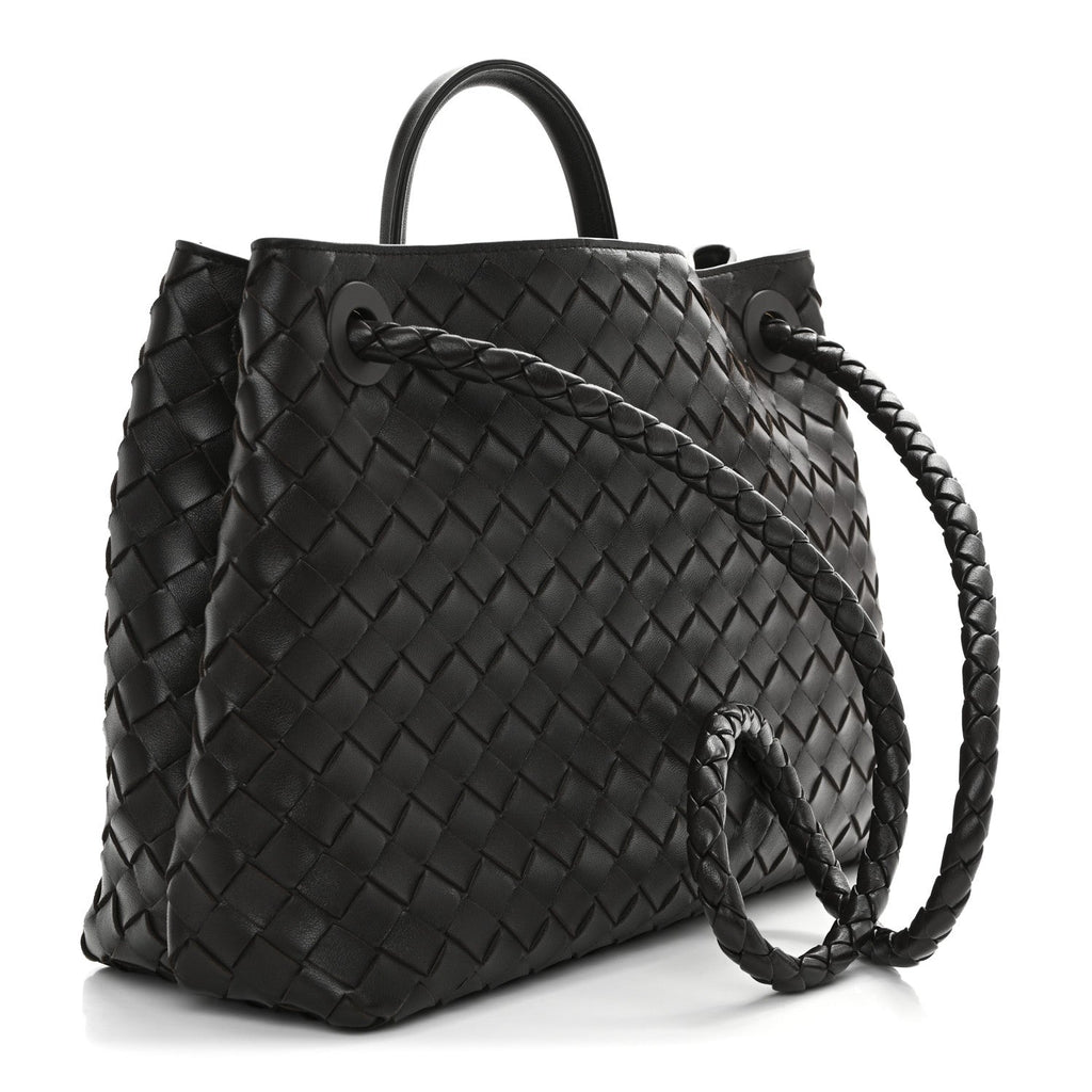 Nappa Intrecciato Medium Andiamo Shoulder Bag Fondant