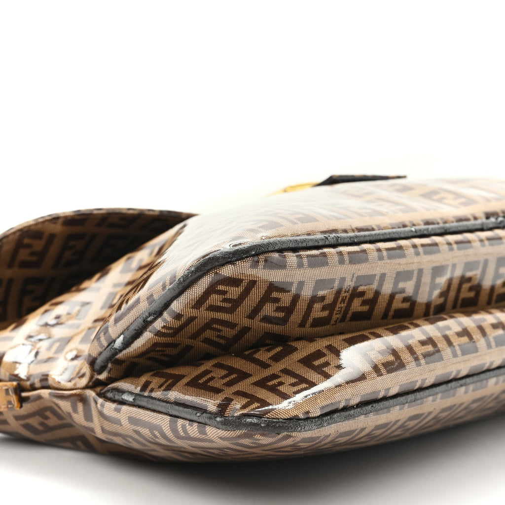 Vinyl Zucchino Baguette Double Flap Tobacco