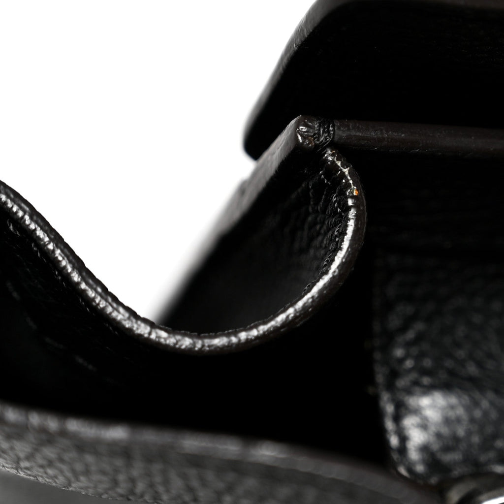 Drummed Calfskin Micro Luggage Black