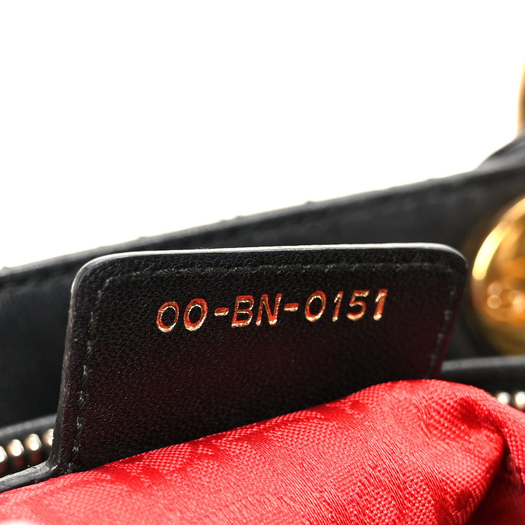 Lambskin Cannage Medium Lady Dior Black