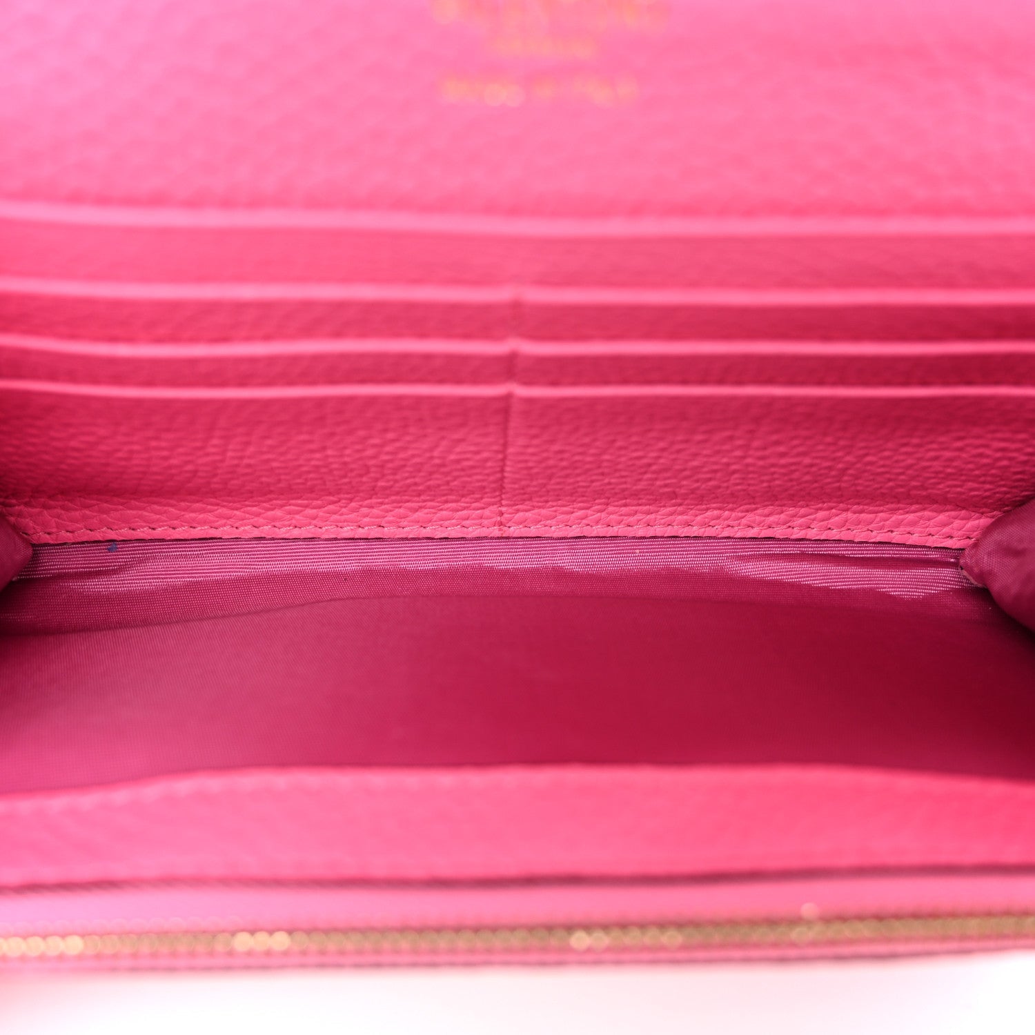 Pebbled Calfskin Rockstud Flip Lock Wallet On Chain Feminine Pink