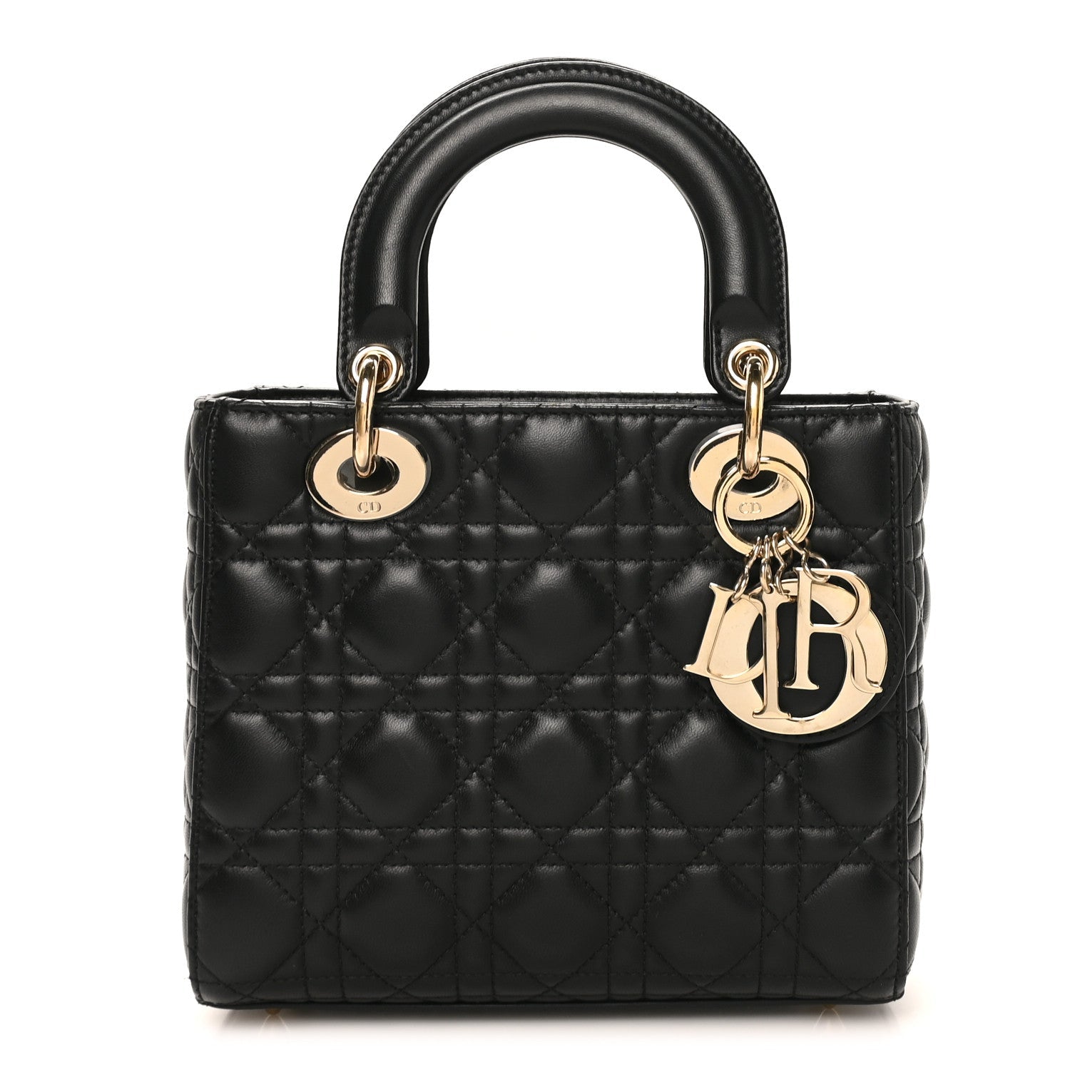 Lambskin Cannage Small My ABCDior Lady Dior Black