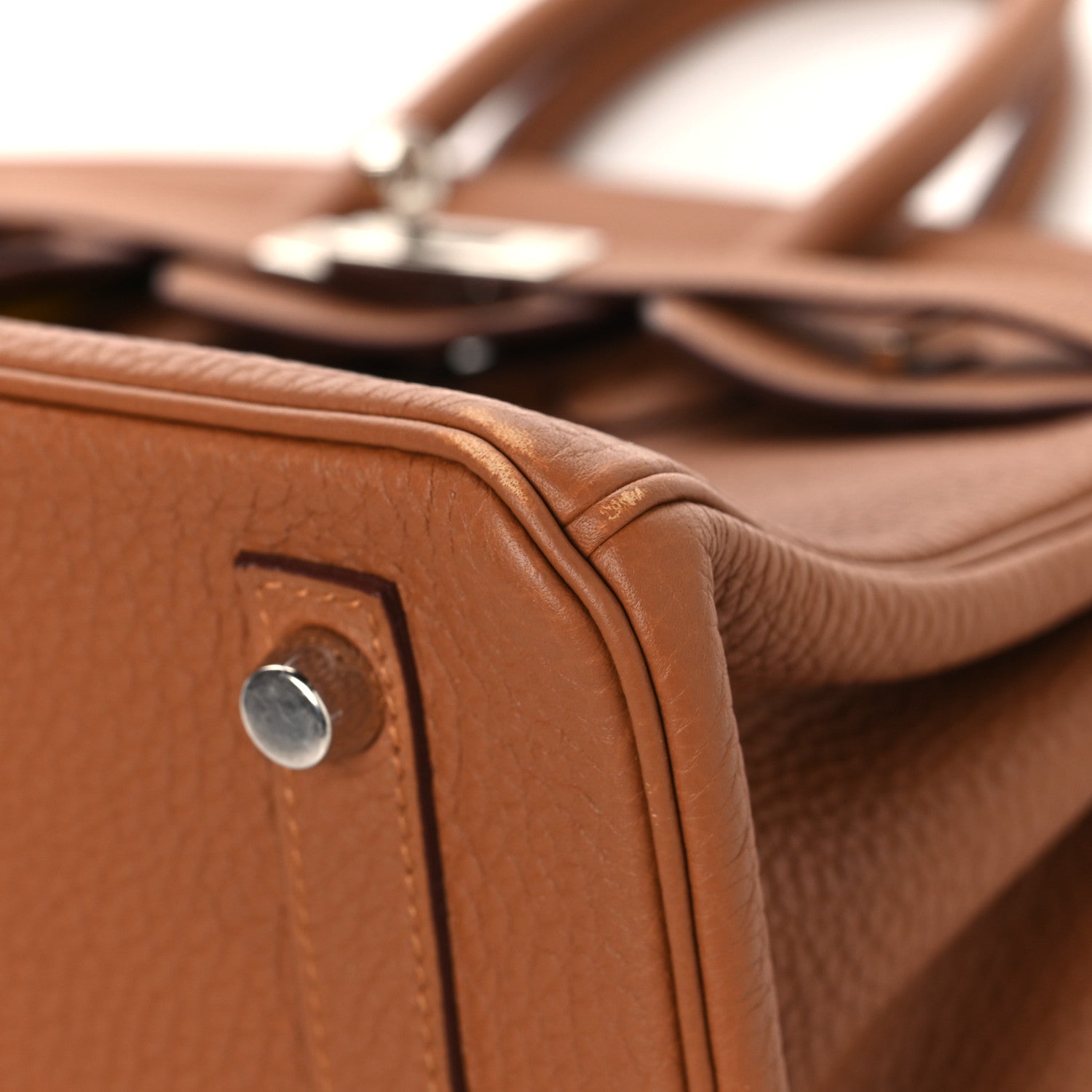 Togo Swift Officier Birkin 25 Gold Ambre