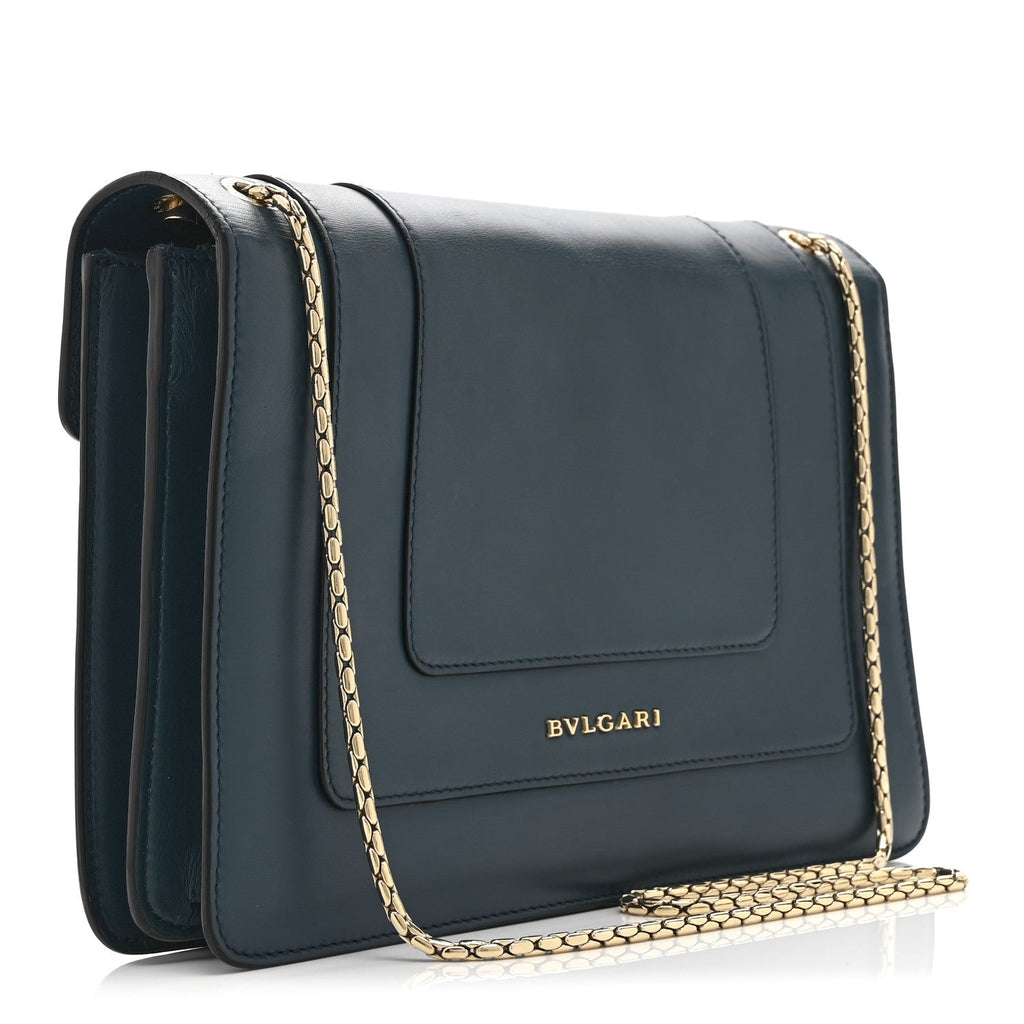 Calfskin Serpenti Forever Shoulder Bag Emerald Green