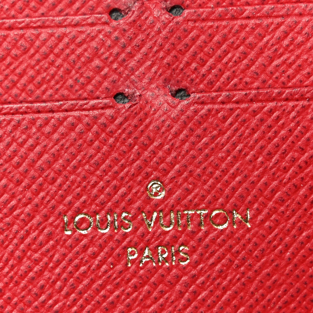 Damier Ebene Clemence Wallet Cherry