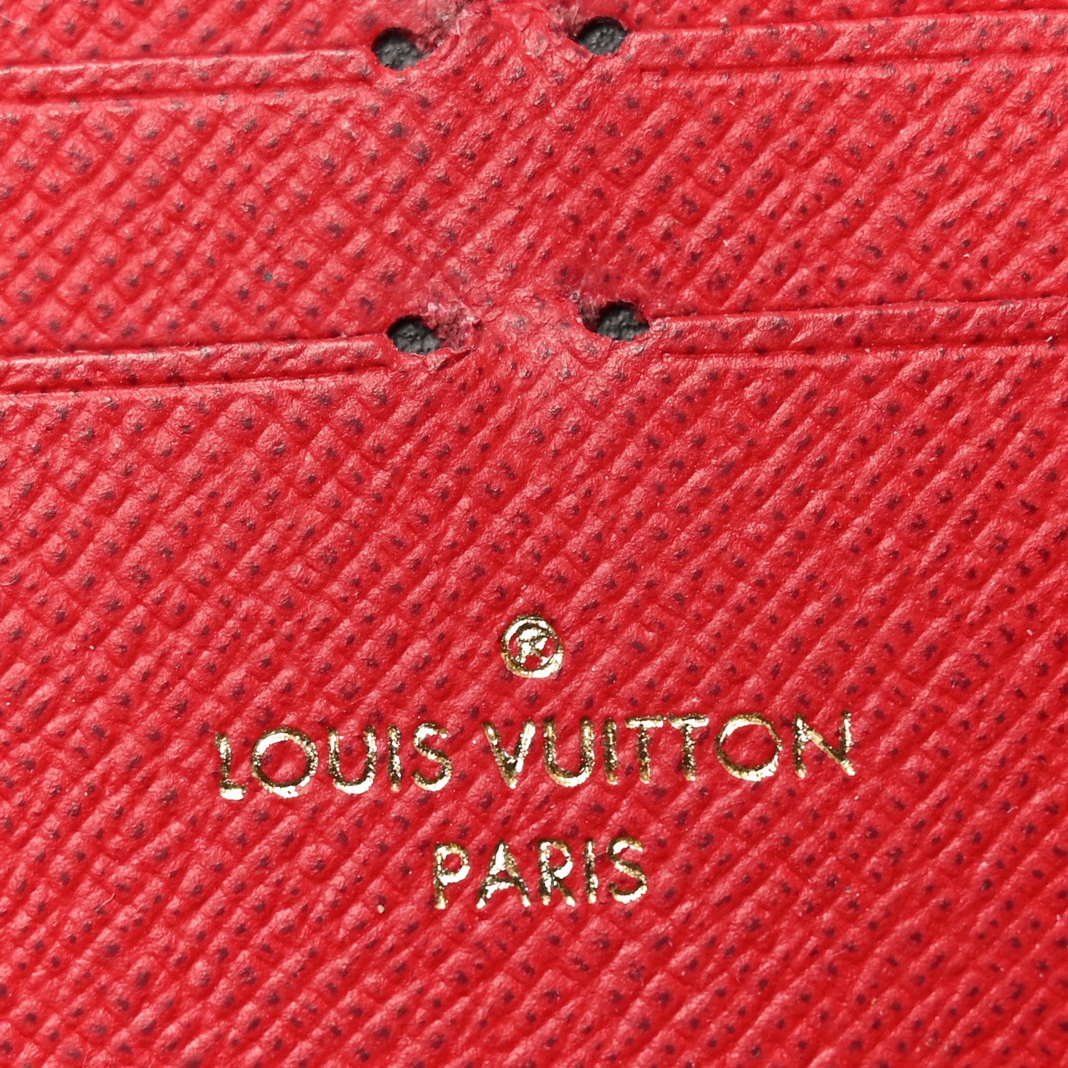 Damier Ebene Clemence Wallet Cherry
