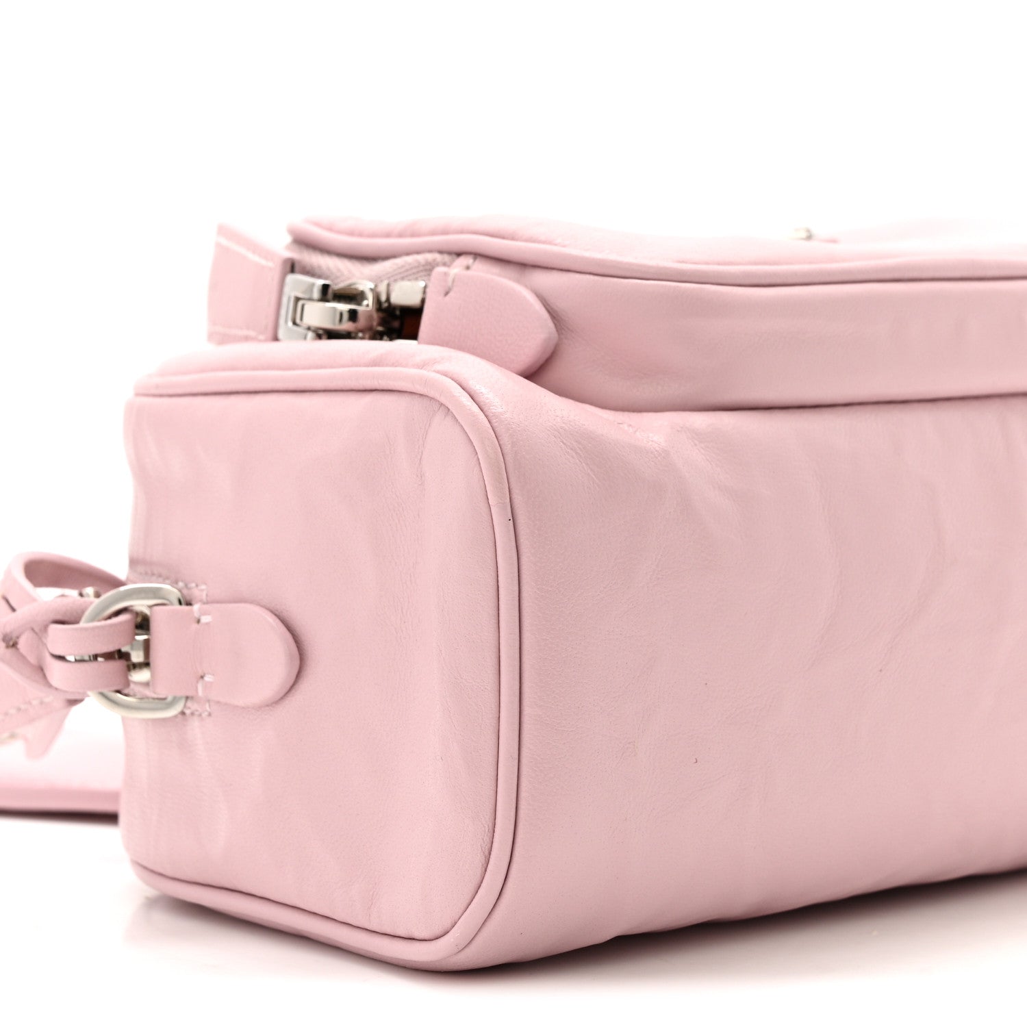 Nappa Antique Multi-Pocket Shoulder Bag Alabastro